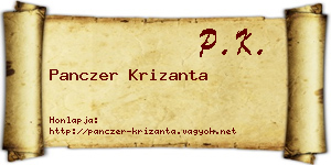 Panczer Krizanta névjegykártya